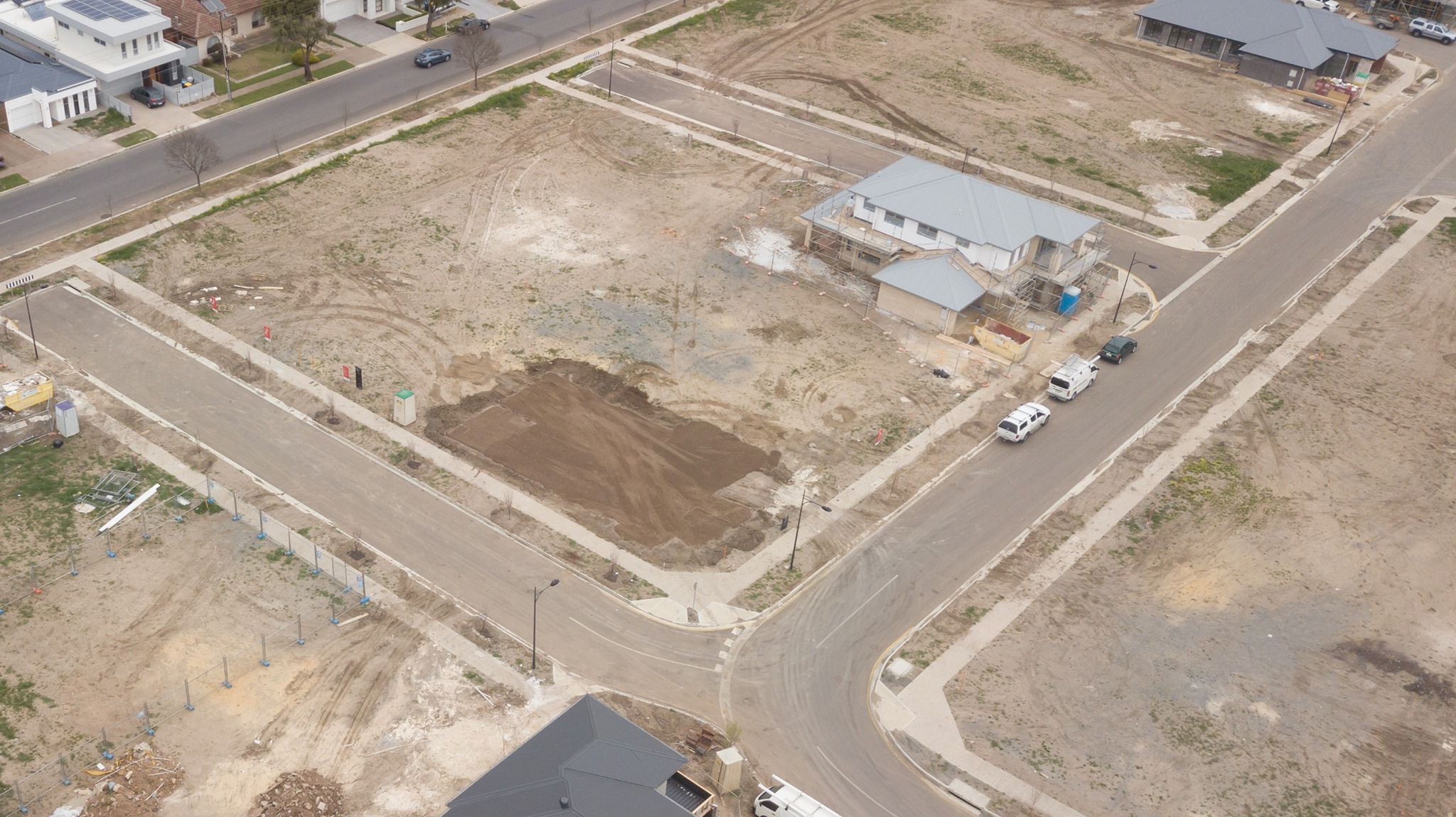 Aerial of Adelaide suburbs where we walk families through their builds every week